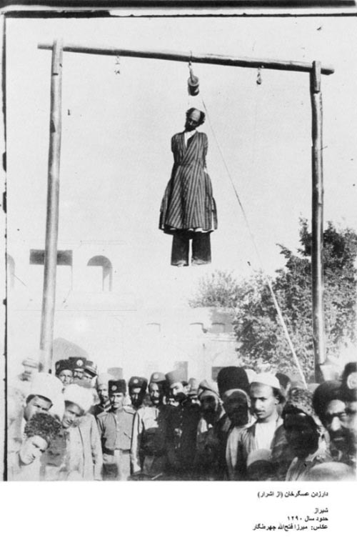 تصویر دار زدن اشرار - 100 سال قبل